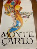 Manifesto turistico vintage "Monte-Carlo" Steve Carpenter - Edizione d'epoca Imprimerie Baud