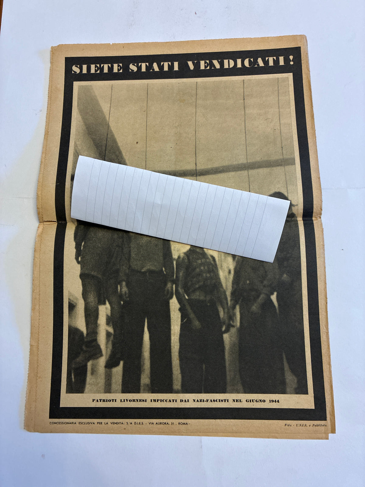 Rarissimo Supplemento Fotografico La Settimana 6 Maggio 1945 {L'Insurrezione Del Nord E Il Sacrificio Dei Patrioti Livornesi}