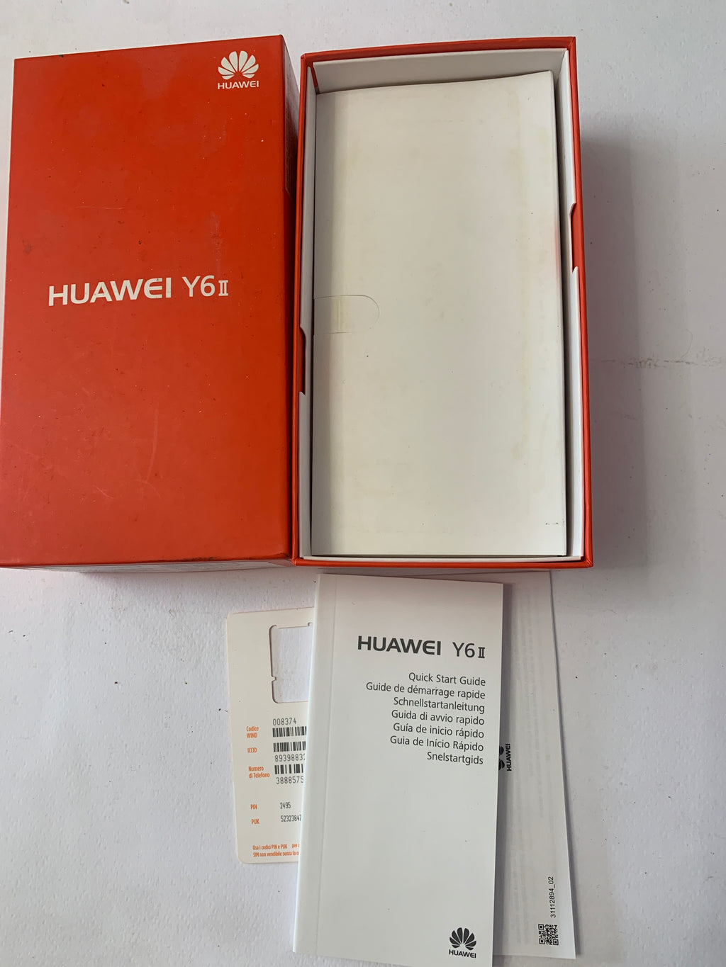 Smartphone Huawei Y6 II Completo di Scatola e Manuali Originali