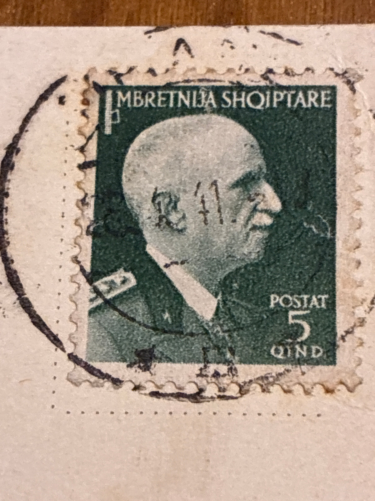 Albania Occupazione Italiana 1941 Cartolina da Tirana a Napoli Affrancata 5 Qind Vittorio Emanuele III Imperatore Era Fascista Anno XIX