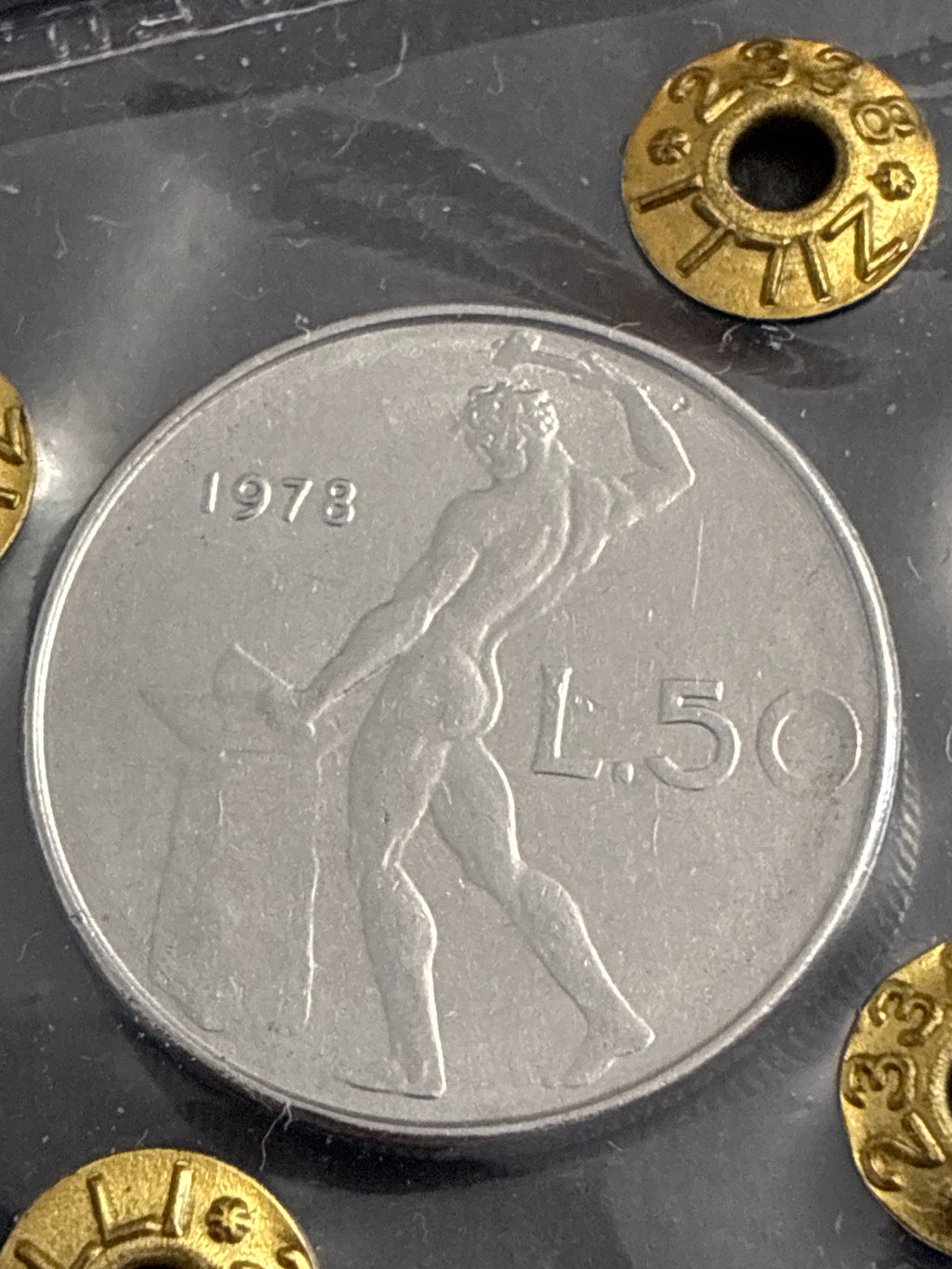 50 Lire 1978 Vulcano - Manca il Segno di Zecca - Periziata SPL Zilli - Rif 136