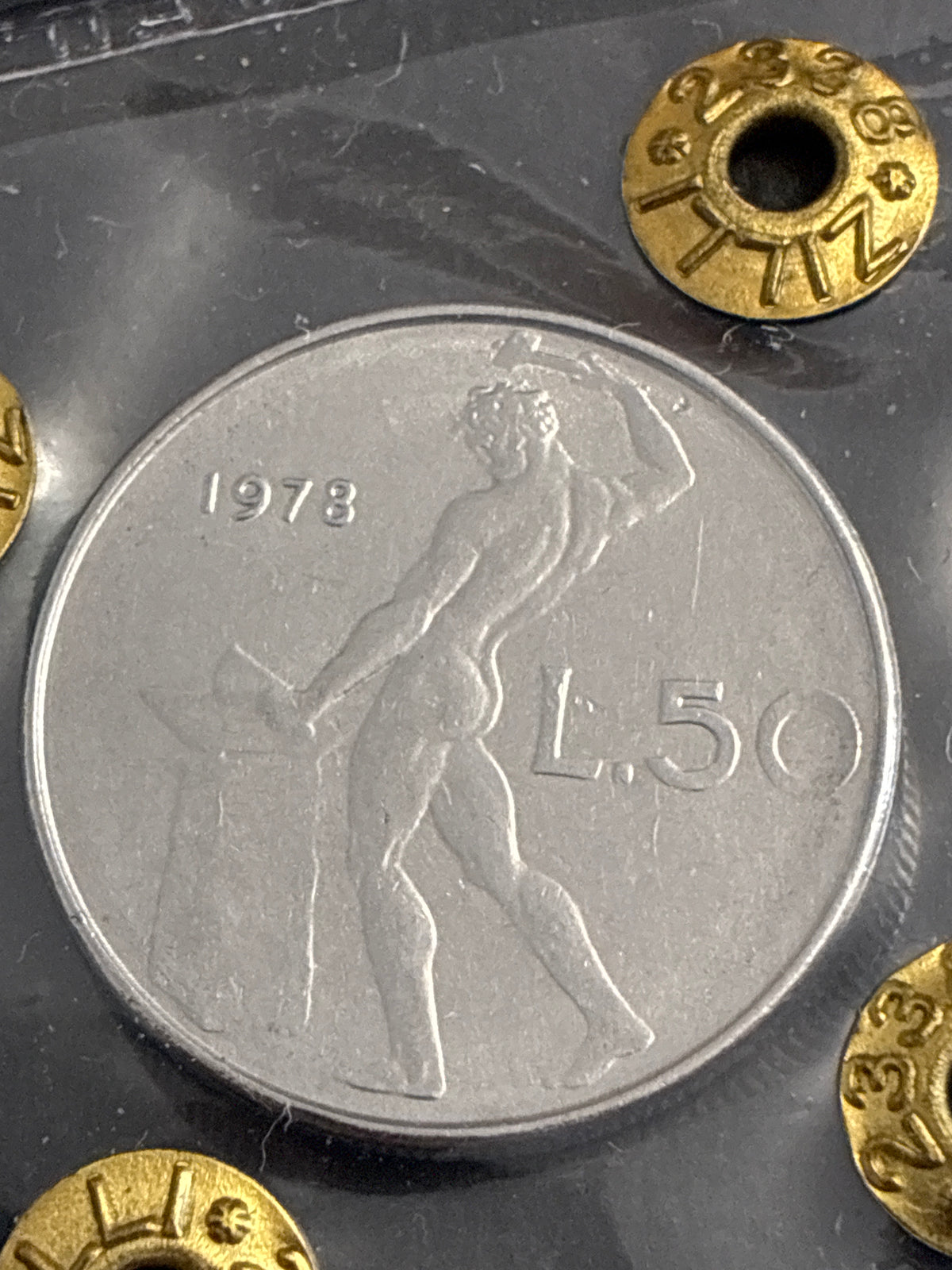50 Lire 1978 Vulcano - Manca il Segno di Zecca - Periziata SPL Zilli - Rif 136