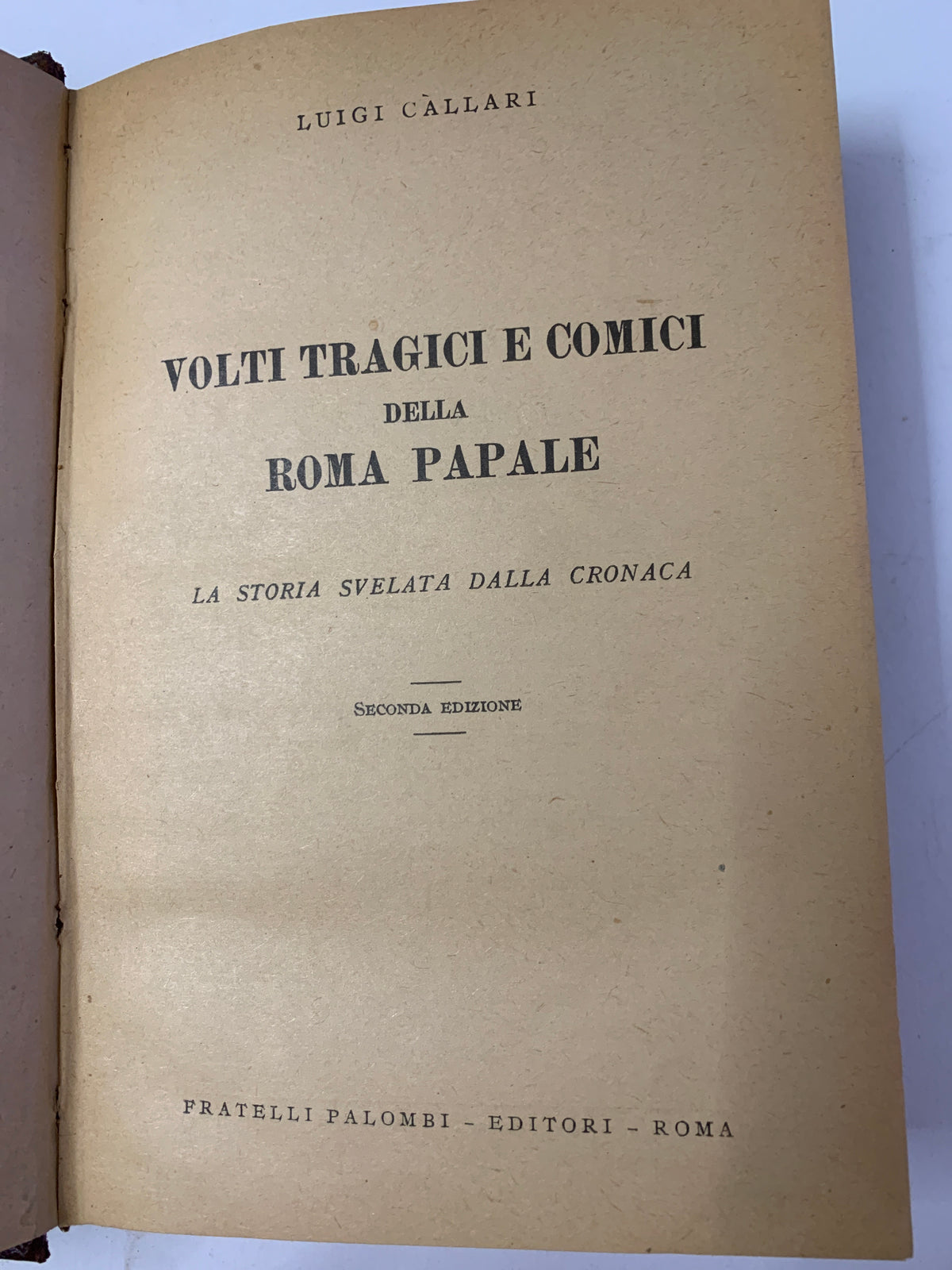 Luigi Callari - Volti tragici e comici della Roma Papale