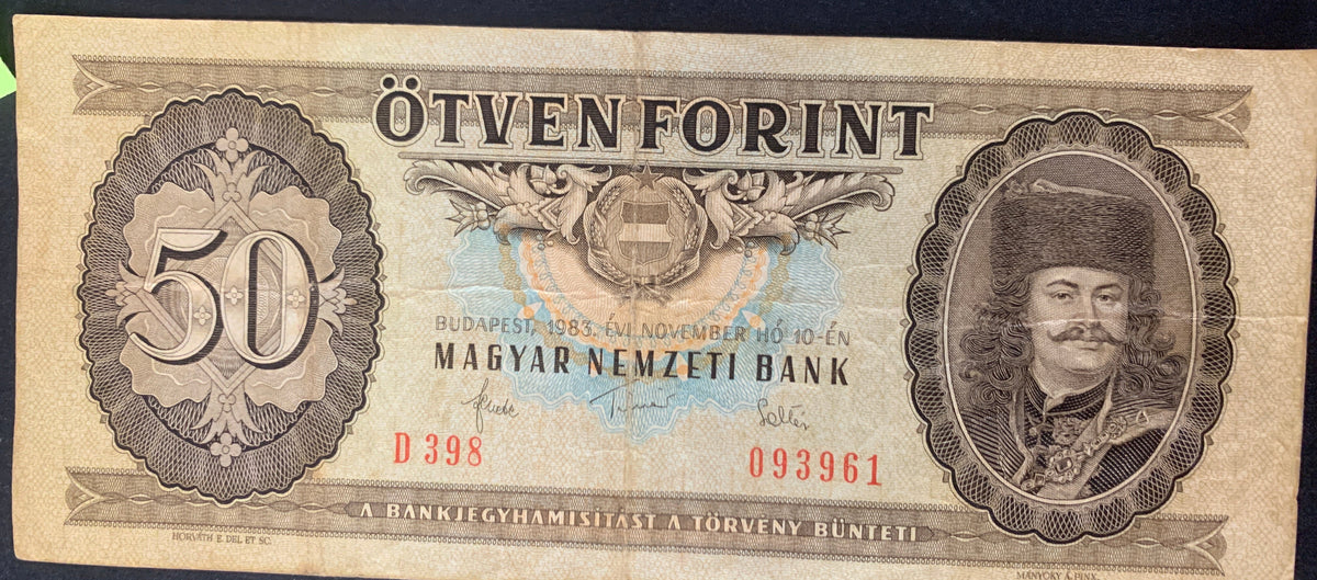 Lotto 3 Banconote Ungheria Vintage - 100 Forint (1984 e 1992) e 50 Forint (1983)