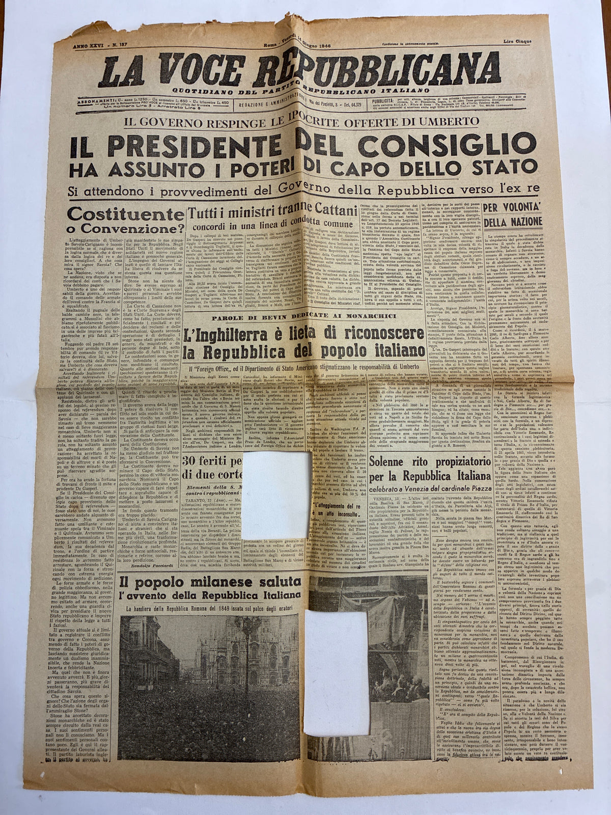 Lotto Giornali Originali Epoca 1944 1946 Per Collage Montaggi Artistici E Scrapbooking Storico