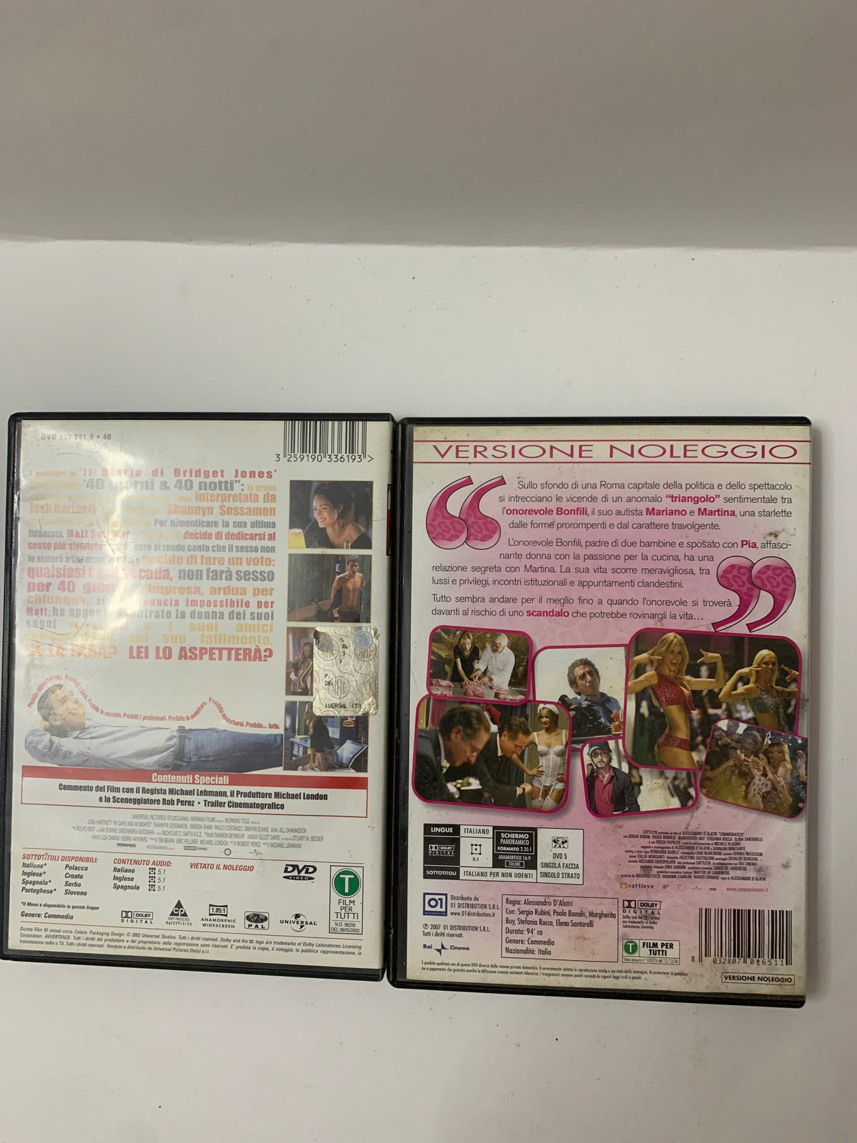 Lotto 2 DVD Commedia - 40 Giorni & 40 Notti e Commediasexi