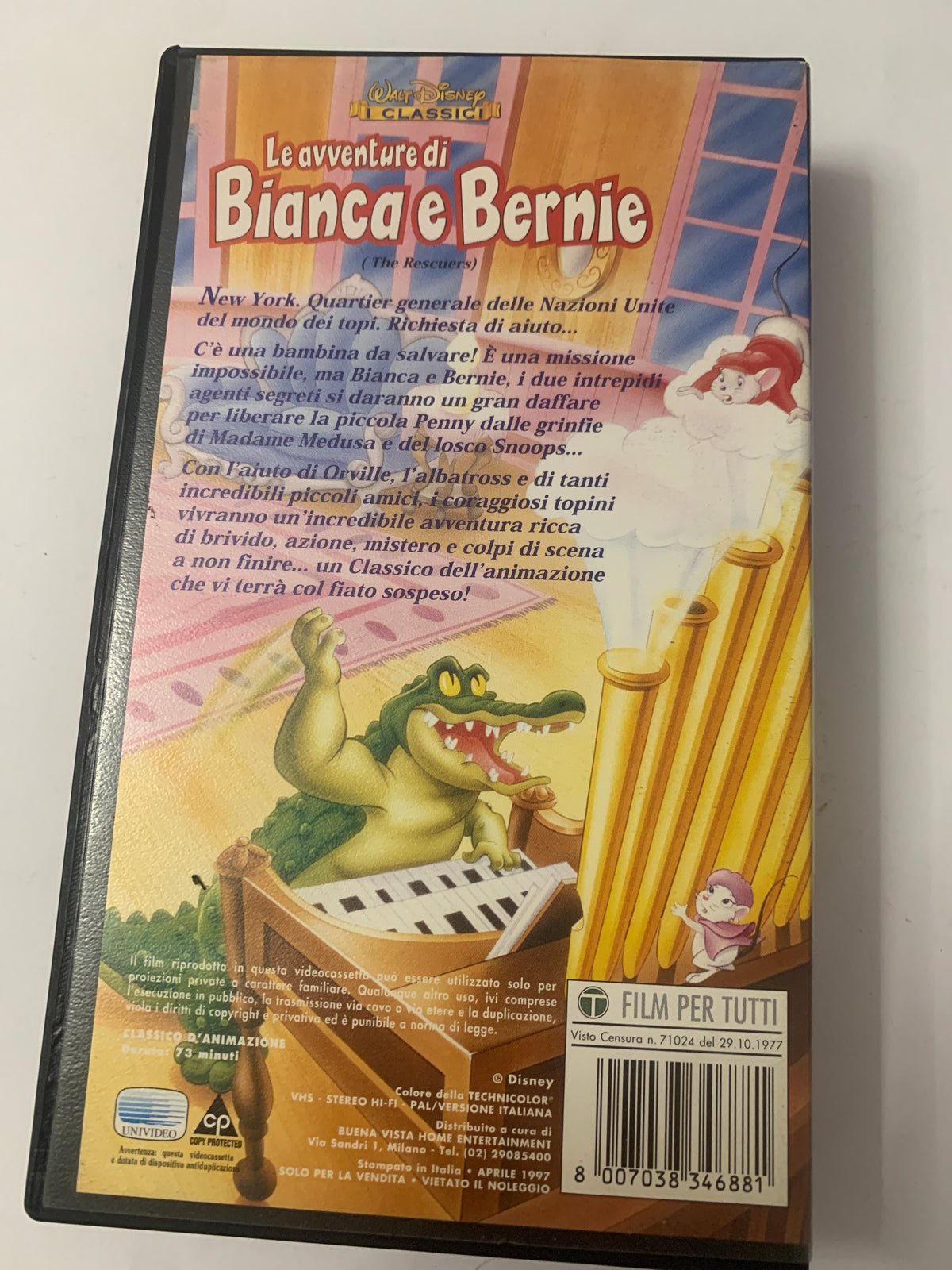 Lotto 2 VHS Walt Disney - Oliver & Company e Le Avventure di Bianca e Bernie