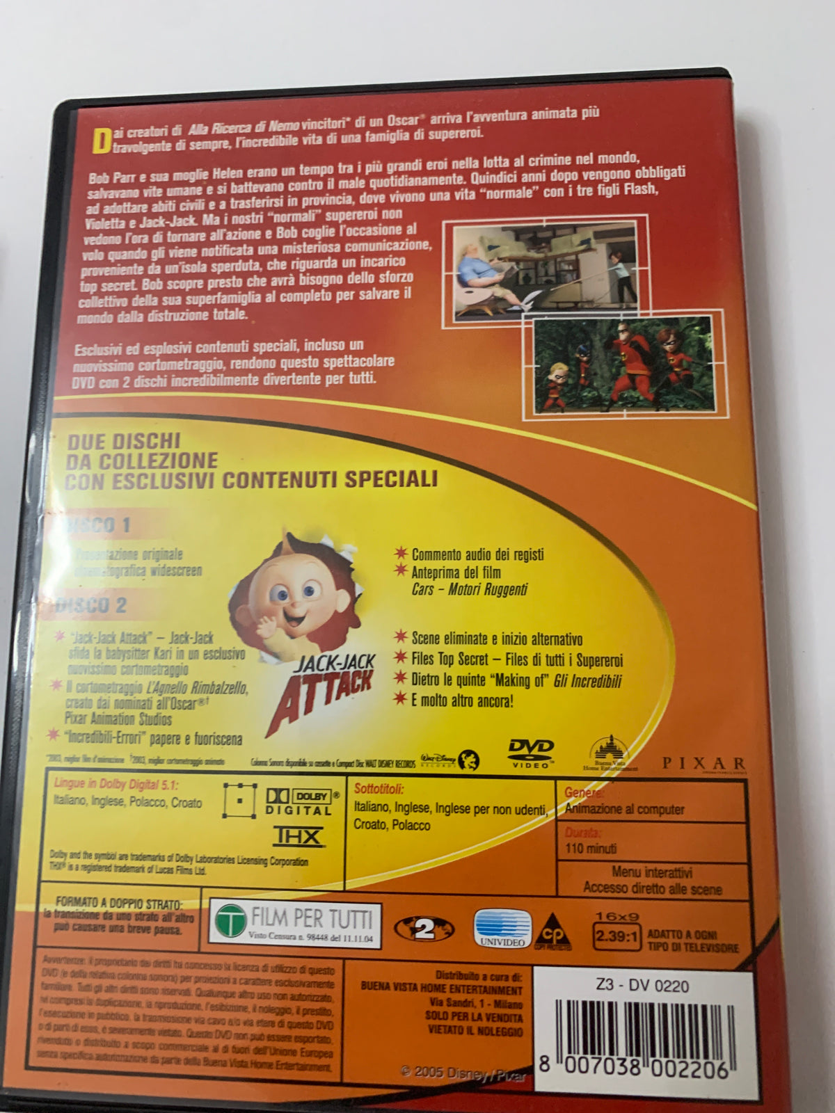 Gli Incredibili - Edizione Speciale 2 Dischi DVD con Cofanetto