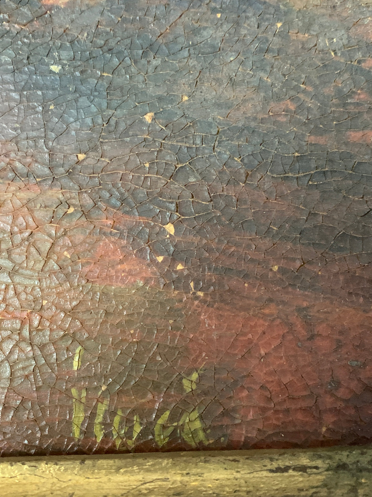 Suggestivo Dipinto ad Olio su Faesite 'Scorcio Urbano’
