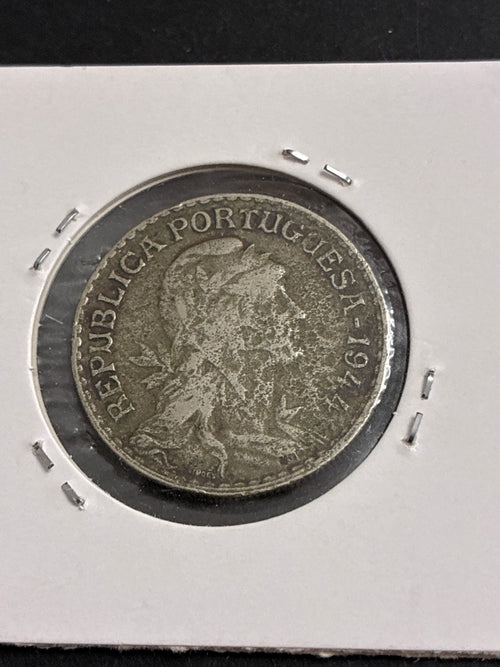 1 escudo 1944 Portogallo Moneta da Collezione "Chiave" per Bassa Tiratura al Dritto e al Rovescio