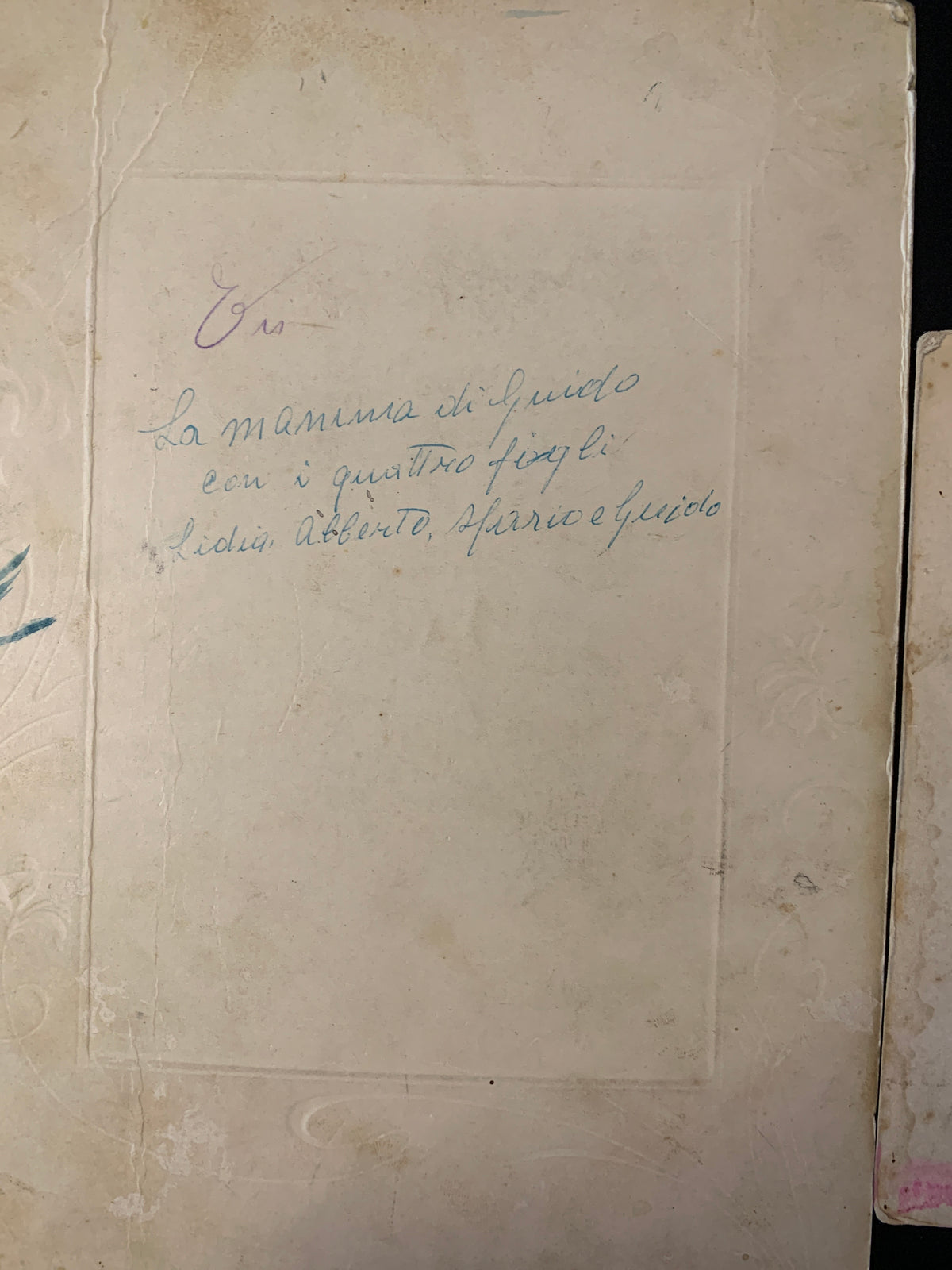 Lotto 2 Antiche Fotografie Gruppo Famiglia e Bambino Studio Eugenio Interdonato Reggio Calabria 1908 D'Epoca