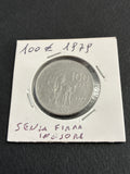 100 lire del 1979 FAO variante errore di conio senza firma incisore
