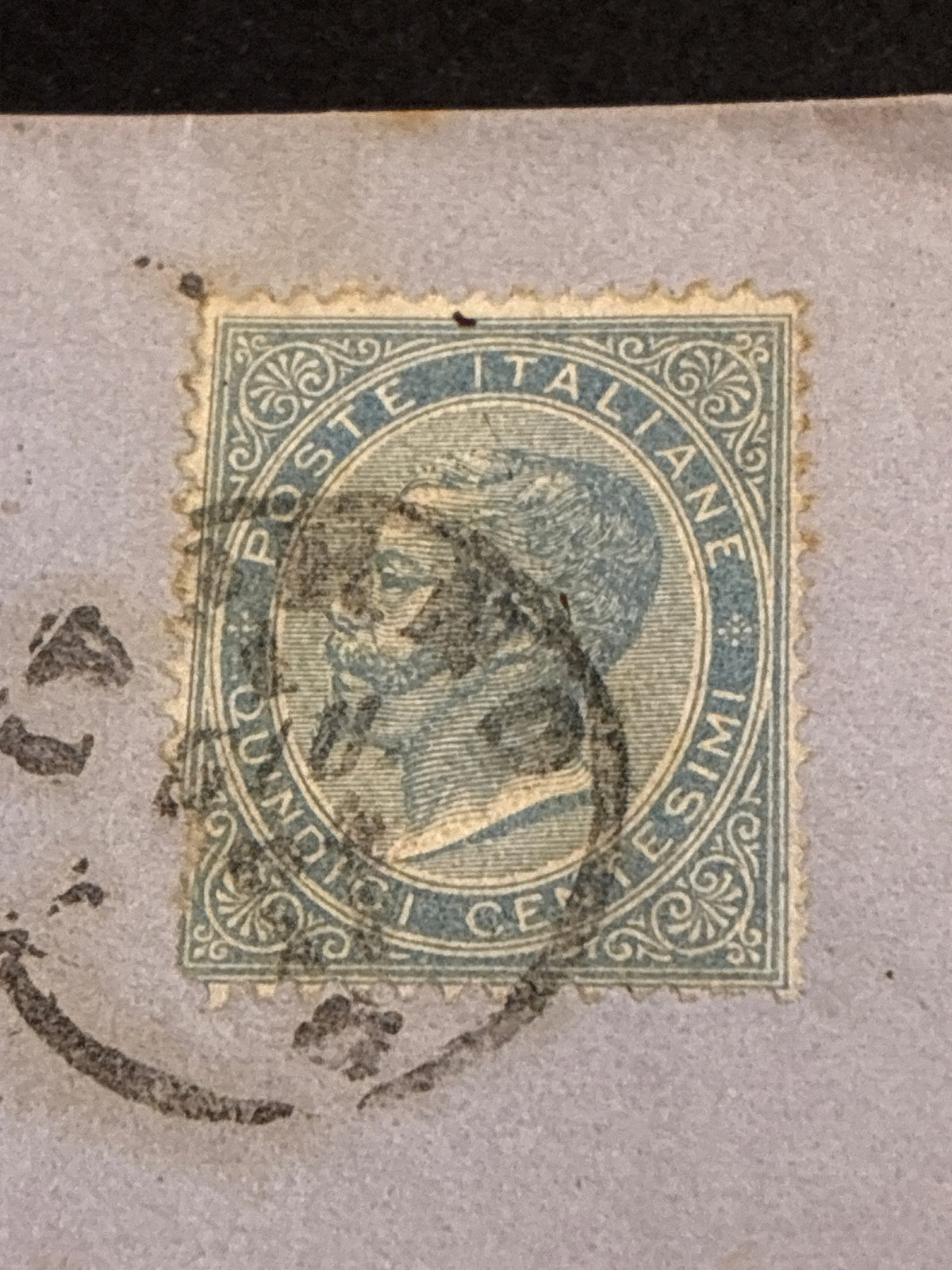 Lettera del 1864 da Livorno a Follonica con 15 Centesimi De La Rue – Ex Collezione Curzio Batini