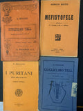 Lotto 4 Libretti d'Opera D'Epoca Rossini Boito Bellini Mefistofele Guglielmo Tell Puritani