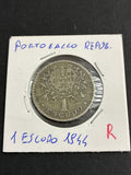 1 escudo 1944 Portogallo Moneta da Collezione "Chiave" per Bassa Tiratura al Dritto e al Rovescio