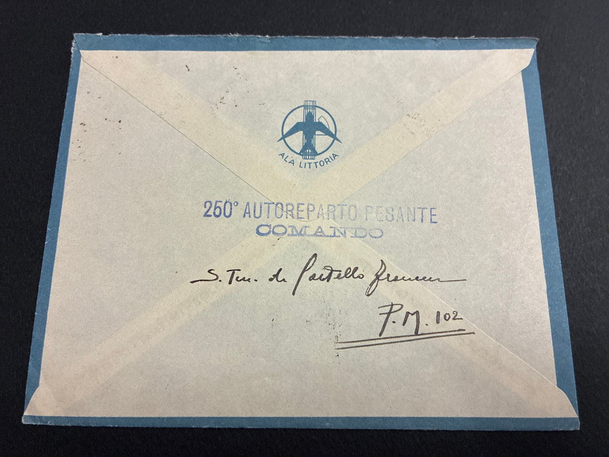 1942, Posta Militare 127: Lettera dal Fronte Russo con Descrizione del Gelo a 20 Gradi Sotto Zero tra gli Alpini, Busta di Via Aerea Ala Littoria