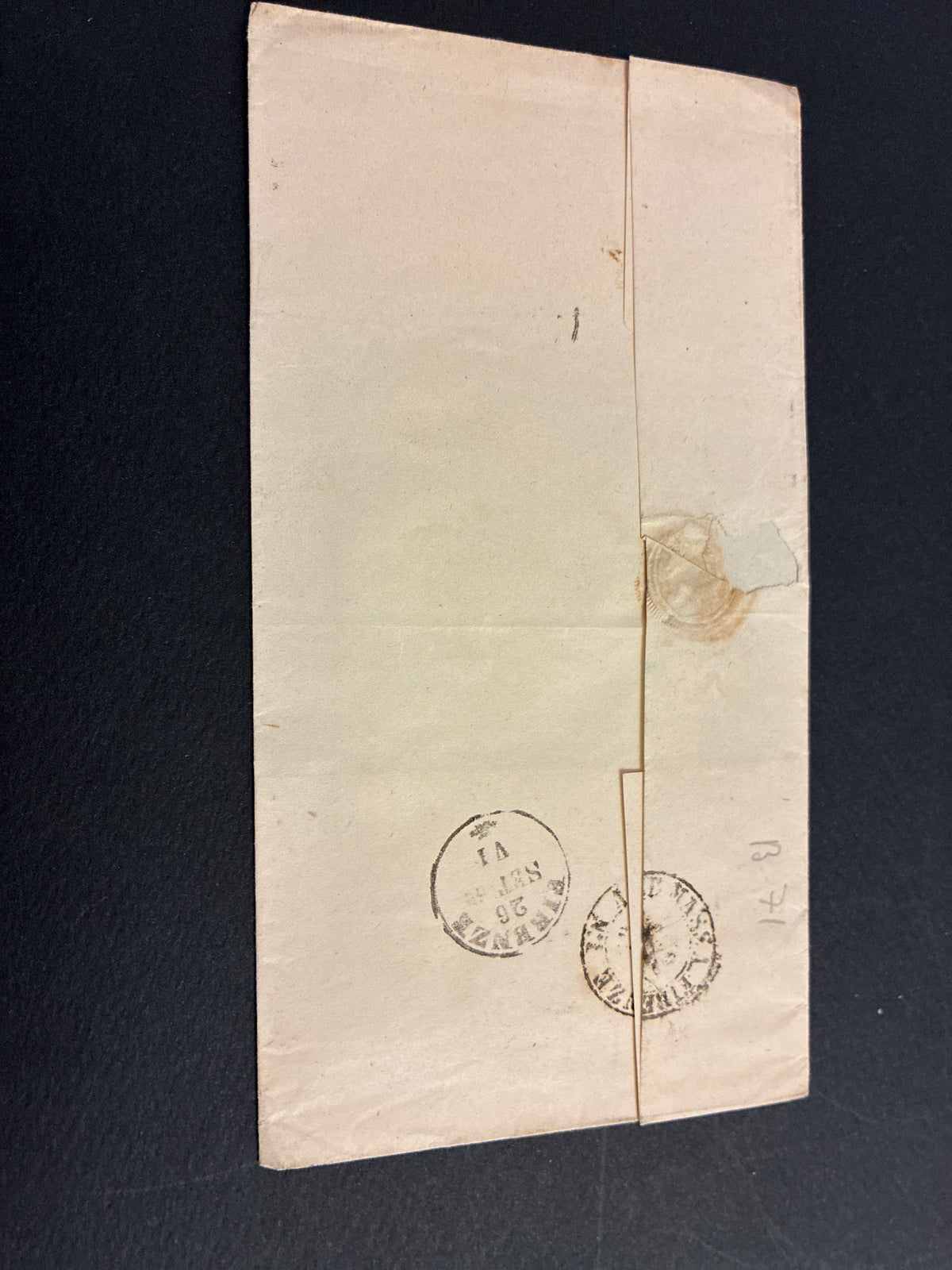 REGNO D'ITALIA 1863 - Lettera da Prato per Firenze con 15 Centesimi Litografico II Tipo+ Ambulante