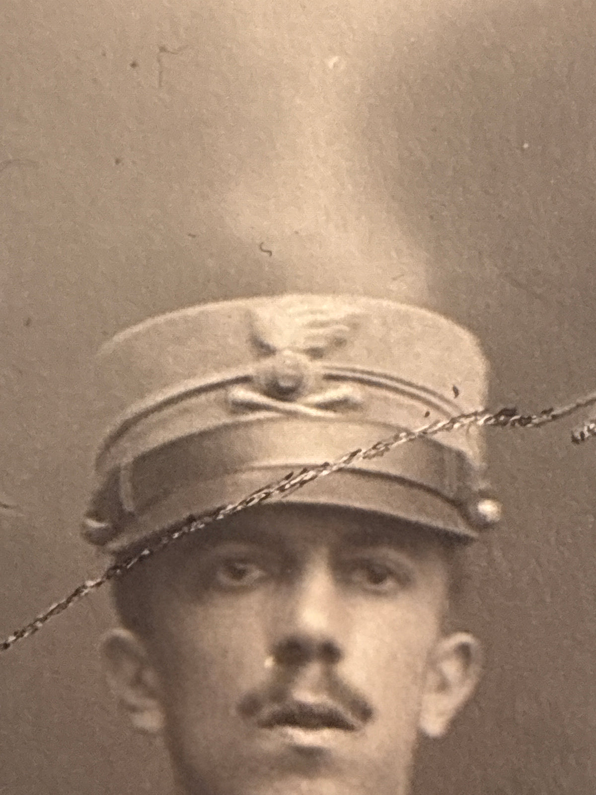 Foto Cartolina WW1 Carlo Dabalà Ufficiale Regio Esercito Carta Tensi Militaria Rara