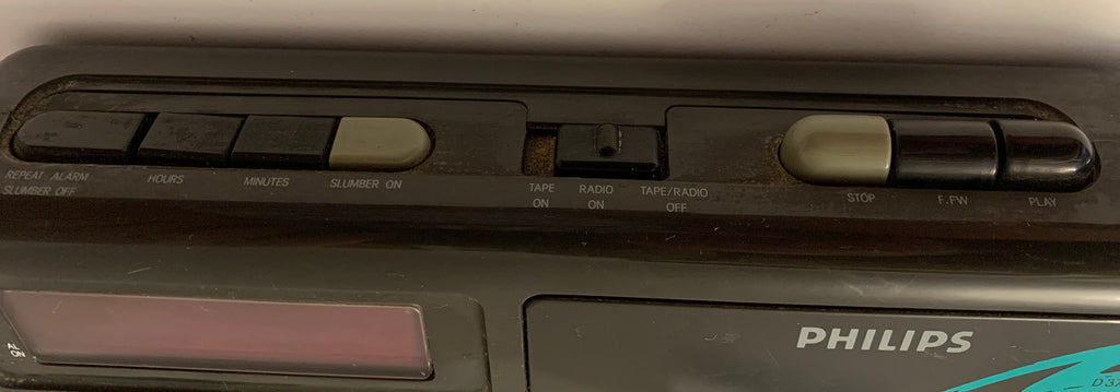 Radiosveglia Vintage Philips D3230 con Lettore Cassette FM/MW