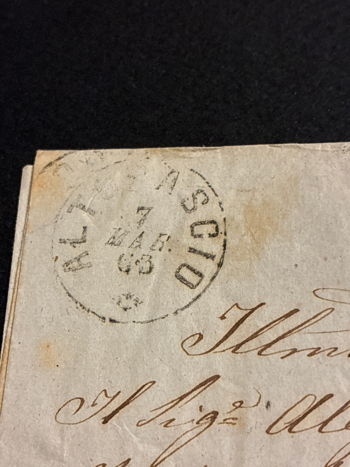 Lettera 1863 per il Ministro dei Reggi Possedimenti del Regno con 15 Centesimi "Matraire" Primo Tipo in uso precoce, raro timbro dell'Ambulante Ferroviario Firenze-Massa e Collezione dell'Ing. Curzio Batini