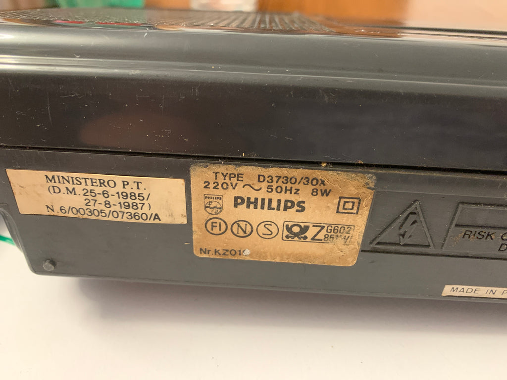 Radiosveglia Vintage Philips D3230 con Lettore Cassette FM/MW