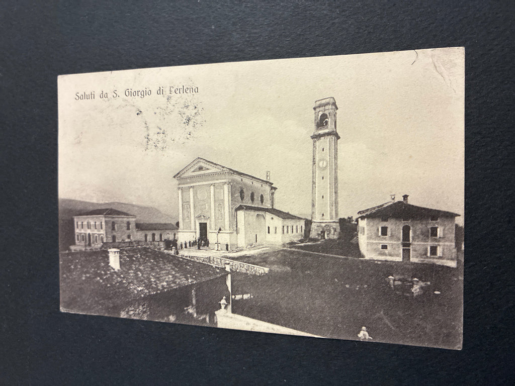Rara Cartolina WW1 S. Giorgio di Perlena 1916 - 7° Alpini Battaglione Val Berico da Zona di Guerra