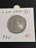 1 lira 1941 Impero Moneta in Alta Conservazione Classificata Non Comune