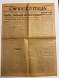 Quotidiano ORIGINALE 2 Ottobre 1946 Sentenza Processo Norimberga COMPLETO