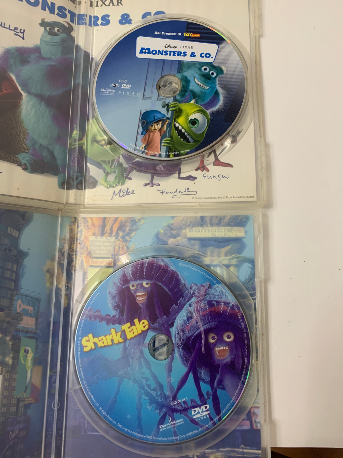 Lotto 2 DVD Film Animazione - Shark Tale e Monsters & Co.