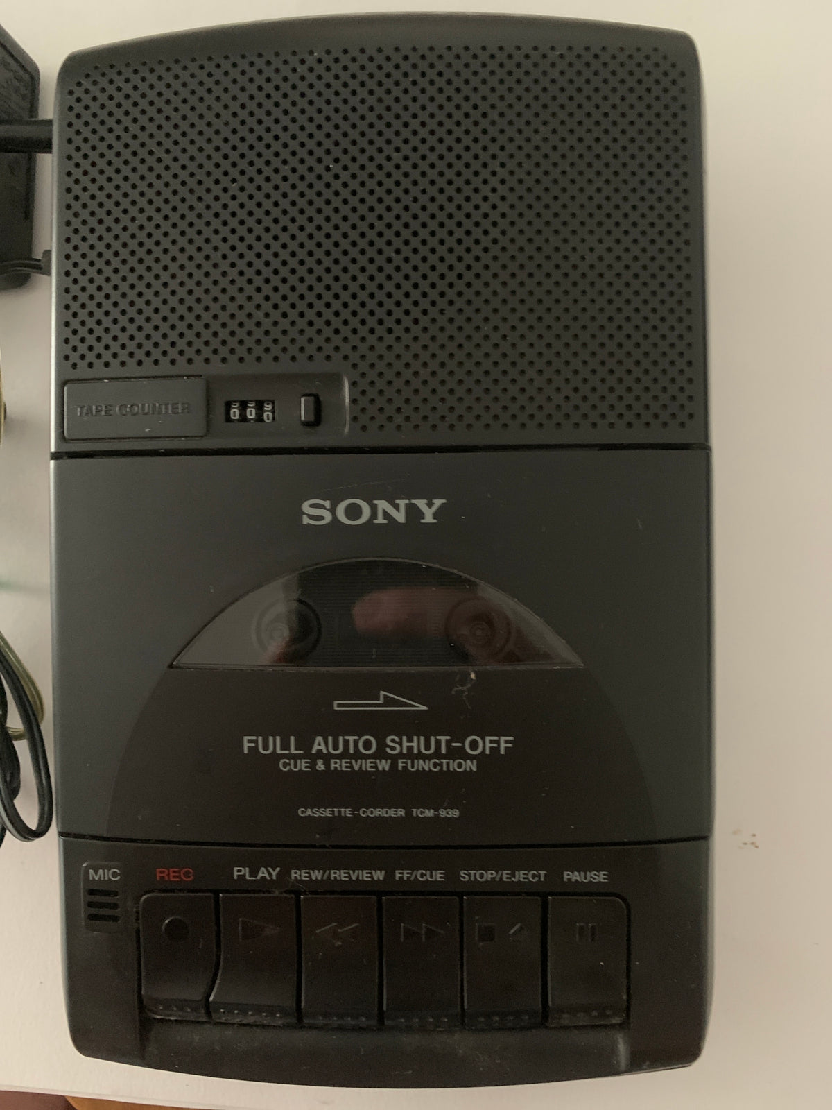 Sony TCM-939 Registratore Portatile Audiocassette Cassette-Corder con Alimentatore e Adattatore Telefonico SIP