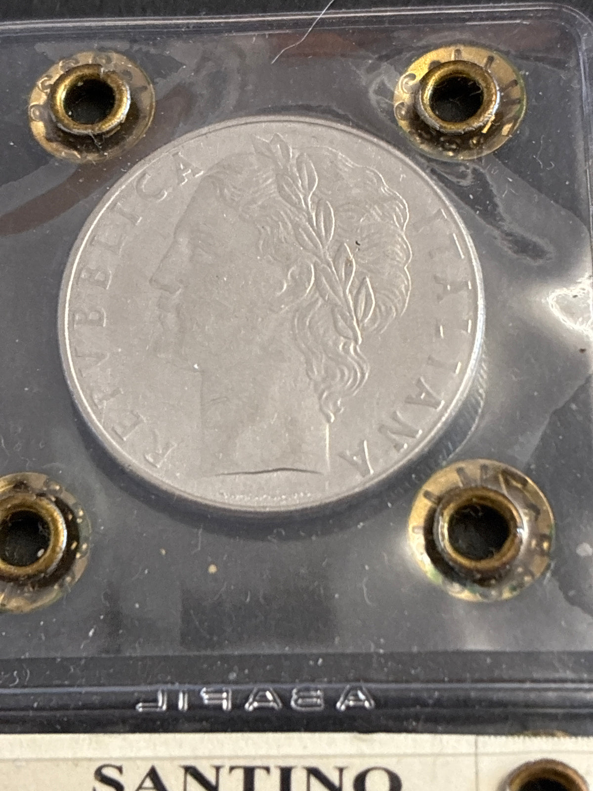 100 Lire 1979 Minerva con Riga di Metallo in Rilievo Verticale Periziata SPL