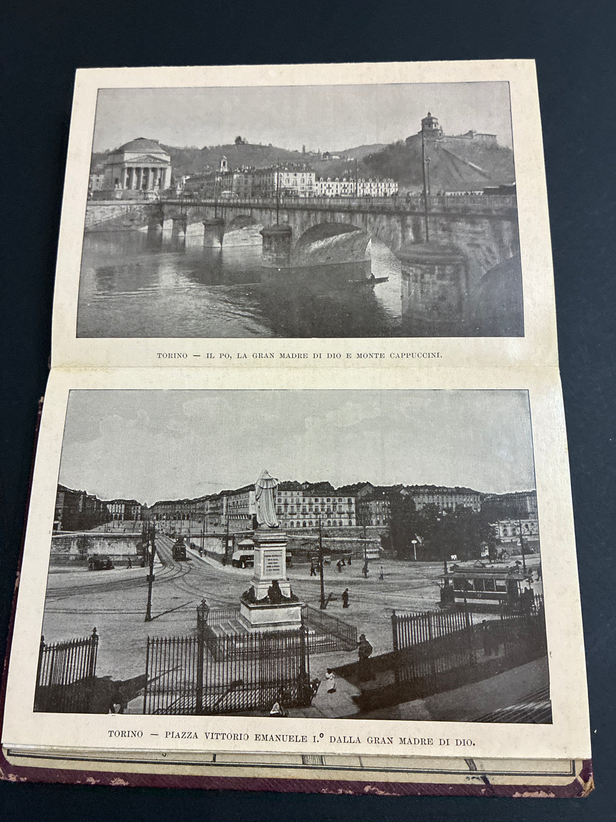 Libro d'epoca "Ricordo di Torino - 32 vedute" - Album fotografico souvenir a soffietto (circa anni 1910-1930)