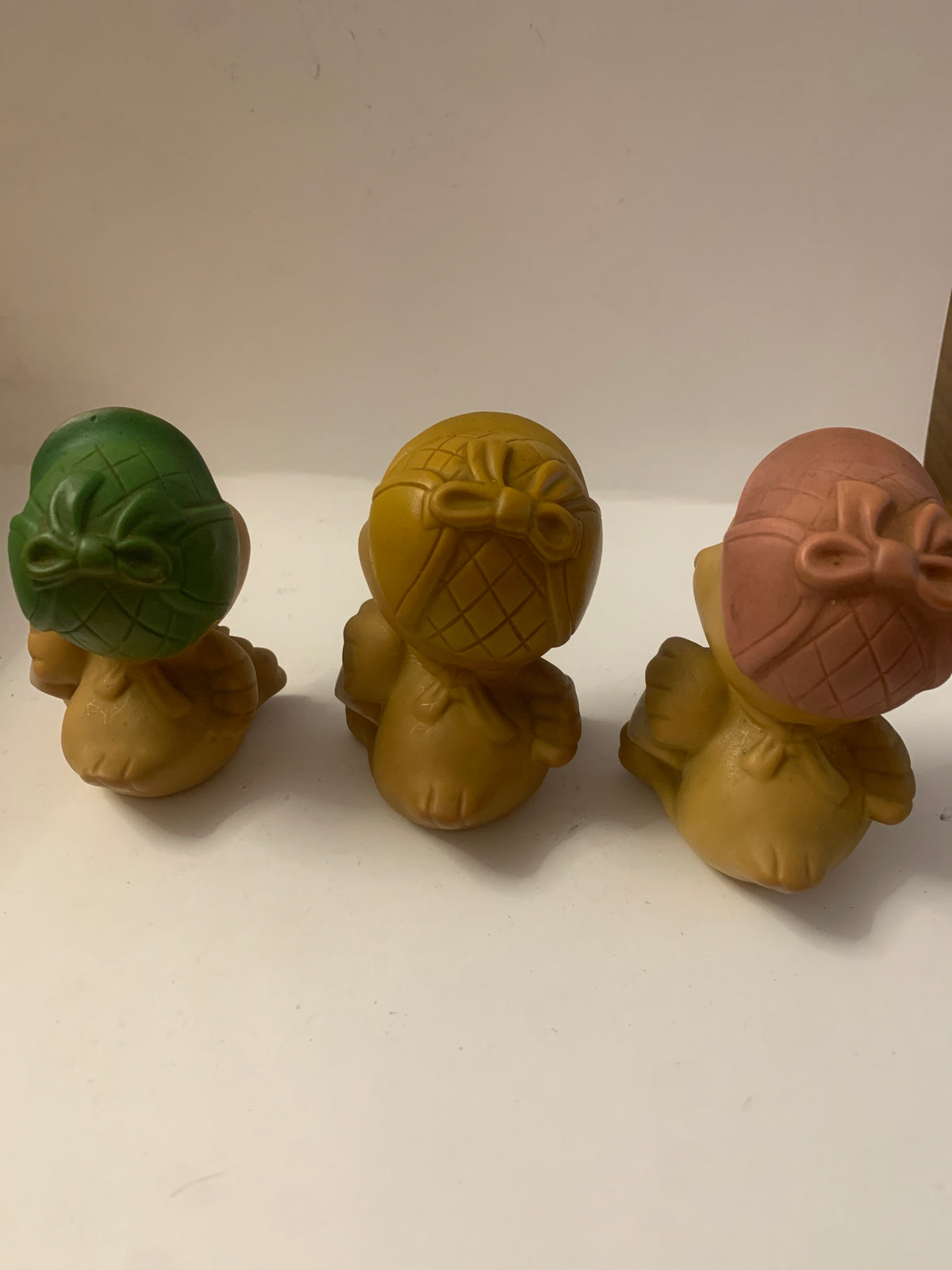 Set 3 Paperotti Vintage in Gomma "Made in Taiwan" (Anni '70/'80)